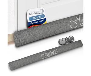 Beautissu Paraspifferi Imbottito per Porta e finestra Tuuli Ho 90cm - 1kg - in Poliestere - paraspiffero Universale porte e finestre - paravento sottoporta Isolante - Contro Il Freddo - Antracite