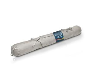 Beautissu Paraspifferi Imbottito per Porte e finestre con Laccio fermaporta | 120x10cm Grigio Chiaro con pratica asola fermaspifferi maniglia trasporto porta finestra Viento