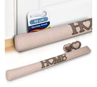 Beautissu Paraspifferi imbottito universale per porte e finestre isolante | L90xP8xA8cm beige in poliestere paravento sottoporta paraspiffero e He Porta finestra L90xP8xA8 Contro Freddo ingresso Tuuli