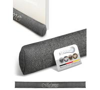 Beautissu Paraspifferi imbottito universale per porte e finestre paravento | 100cm 1,1 kg antracite poliestere Ho sottoporta isolante contro il freddo Porta finestra paraspiffero fermaporta d'aria Tuuli