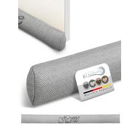Beautissu Paraspifferi imbottito universale per porte e finestre paravento | 120cm 1,2 kg grigio poliestere Ho sottoporta isolante contro il freddo Porta finestra paraspiffero fermaporta battuta Tuuli