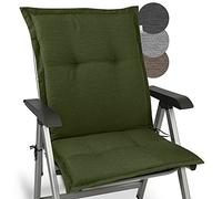 Beautissu Premium Cuscini basso schienale 105x50 cm Verde Scuro - Spessore 7 cm Cuscino Sedia Giardino Fissaggio Antiscivolo - Tessuto Robusto Resistente UV - Highlux NL