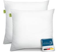 Beautissu Set da 2 Cuscino Microfibra Traspirante Anallergico Guanciale | 80x80cm Trapuntato 800g di Imbottitura Soffice Comodo Letto Singolo o Matrimoniale cuscini cucitura interna BeauNuit UK