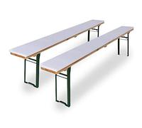 Beautissu Set da Due Cuscini sfoderati in gommapiuma per panche di Legno 25x220x2cm - per sagra birreria Feste Catering