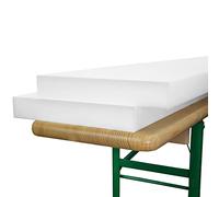 Beautissu Set da Due Cuscini sfoderati in gommapiuma per panche di Legno 25x220x4cm - per sagra birreria Feste Catering