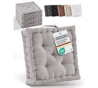Beautissu set di 2 cuscini da pavimento in 100% cotone con maniglia spesso