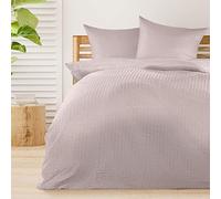 Beautissu Set di 4 biancheria da letto Seersucker con cerniera per l'estate