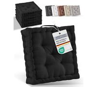 Beautissu Set di 4 cuscini da pavimento 100% cotone con maniglia spesso