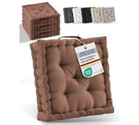 Beautissu set di 4 cuscini da pavimento in 100% cotone con maniglia spesso