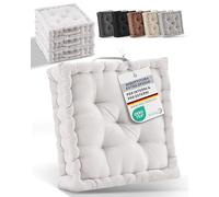Beautissu Set di 4 cuscini da pavimento in cotone per sedia da interno