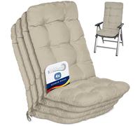 Beautissu Set di 4 Cuscini per Sedia a Sdraio Extra Comfort reclinabili