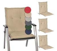 Beautissu Set di 4 Cuscini per sedie da Giardino Loft NL 100x50x8cm - Comoda e soffice Imbottitura - Morbido Cuscino per Interni ed Esterni - Ideale Anche per spiaggine - Beige