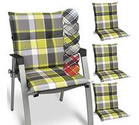 Beautissu Set di 4 Cuscino per sedie da Giardino Extra Comfort Made in EU