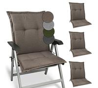 Beautissu Set di 4 Premium Cuscini basso schienale 105x50 cm Talpa - Spessore 7 cm Cuscino Sedia Giardino Fissaggio Antiscivolo - Tessuto Robusto Resistente UV - Highlux NL