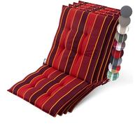 Beautissu Set di 4 Premium Cuscini Schienale Basso Sedia Giardino spessore