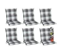 Beautissu Set di 6 Cuscino per sedie da Giardino Sunny MK Verde Menta 100x50x6cm - Extra Comfort - Colori Resistenti ai Raggi UV - Tessuto Robusto - Fissaggio Antiscivolo - Made in EU