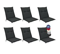 Beautissu Set di 6 Cuscino Sedia da Giardino per Sdraio e poltrone comodo