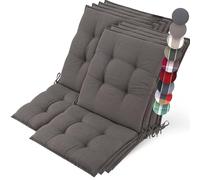 Beautissu Set di 8 Premium Cuscini Schienale Basso per Sedia Giardino