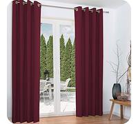 Beautissu Tende oscuranti termiche con occhielli protezione isolante unità | 2 da 140x245cm bordeaux e privacy con tenda sipario isolanti Amelie TO