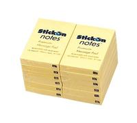Beautone Stick On Notes autoadesivo riposizionabile giallo 50x76mm Confezione da