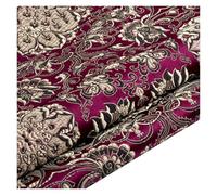 BEAUTRIO Tessuto da Ricamo Cinese, Broccato di Raso Floreale, Larghezza 75 cm, for Quilting Fai da Te(Dark Purple,300cm)