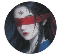 Beauty 1000 Pieces Round Puzzles Portrait-Puzzle Creative Jigsaw Impossible Hard Difficult Challenging for Adults And Kids Unique Challenge Game 1000pcs (67.5x67.5cm)