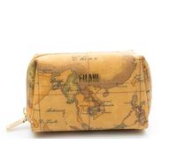 Alviero Martini Beauty case piccolo Prima Classe Geo Classic rivestito in pelle Beige naturale