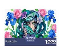 Beauty And Snake Puzzle Giochi 1000 Pezzi Regalo Per Amore E Amico Arte Interesting Puzzle Adulti Idea Regalo Per 38x26cm/1000pcs