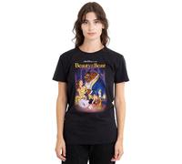 Beauty And The Beast Belle Beast Cover Ladies T Shirt, Black, Nero, L Donna