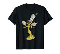 Beauty And The Beast Lumiere Distressed Maglietta
