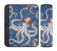 Beauty Animal Sea Blue 2 pz cintura di sicurezza Protector protegge il collo e le spalle per la maggior parte delle auto funda para cinturón de carro