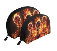 Beauty Antelope Canyon - Set di 2 trousse da viaggio con cerniera, per cosmetici, Scheletri di fuoco, Taglia unica