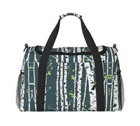 Beauty Birch Tree stampa borse da notte per donne e uomini borsa a tracolla borsa a tracolla per viaggi essenziali da viaggio, nero, Taglia unica