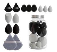 Beauty-Blender - Set di spugne per fondotinta, set di spugne per il trucco, morbide spugnette per il viso, per miscelare fondotinta e creme, spugna professionale per il trucco