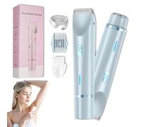 Beauty Bloom Electric Razor, Bikini Trimmer for Women, Bikini Trimmer, IPX7 Waterproof Wet & Dry Use, for Pubic Leg Arm Underarm Area, Usb Rechargeable & Easy Cleaning (Blue)