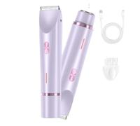 Beauty Bloom Electric Razor, Comfort 2 In 1 Electric Lady Shaver, 2 In 1 Shaver For Women, Lady Waterproof Women Wet-Dry Razor Rechargeable Hair (Purple)