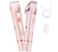 Beauty Bloom Electric Razor, Comfort 2 In 1 Electric Lady Shaver, 2 In 1 Shaver For Women, Lady Waterproof Women Wet-Dry Razor Rechargeable Hair (Pink)