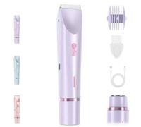 Beauty Bloom Rasoio elettrico, Silky Glow 2 in 1, rasoio per il corpo, a doppia testa, impermeabile, bagnato e asciutto, rasoio per bikini da donna, strumento per la cura del corpo (viola)