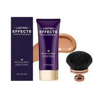 Beauty Body Coverage Perfector with Brush, 2-in-1 Body Camouflage and Illuminator, All over Complexion Perfector with Brush, Long-Lasting Natural Gloss Body Concealer (Dark skin color)