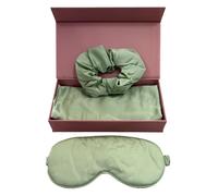 Beauty Box Biancaluna In Seta Di Bamboo Federa Elastico Per Capelli Mascherina