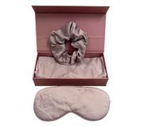 Beauty Box Biancaluna In Seta Di Bamboo Federa Elastico Per Capelli Mascherina