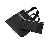 Beauty case, 2 pezzi con cerniera, borsa da bagno da viaggio, per protezione solare, trucco, shampoo, viaggi, campeggio, dormitorio, spiaggia, crociera, Nero, Refer to description, Unisex