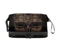 Beauty case a doppio strato con rituale mistico antico della morte, per donne e ragazze, borsa da viaggio per trucchi pratica borsa organizer con scomparto per pennelli, Multi, 27x15x14