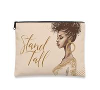 Beauty case alto con supporto, elegante borsa da viaggio per cosmetici in lamina d'oro, borsa da viaggio per donne, elegante piccola borsa in tela con cerniera, borsa da toeletta quotidiana per la