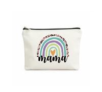 Beauty case arcobaleno pastello - caldo neutro crema dolce leopardo accento regalo amichevole maternità design - trucco viaggio & uso quotidiano sacchetto con chiusura a zip per le donne