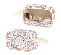Beauty case arcobaleno per logopedia Everyone Deserve A Voice in pelle PU con manico SLP apprezzamento regalo, Slp Pu, No