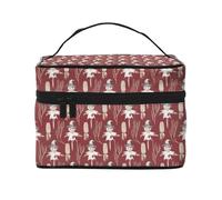 Beauty case autunnale con spaventapasseri Harvest Joy, graziosa borsa per cosmetici da donna, borsa da toeletta, grande borsa organizer da viaggio per il trucco