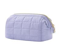 Beauty case - Borsa da viaggio per trucchi portatile, imbottita, per donne, grande capacità, multiuso, organizer per cosmetici, Viola, Consulte la descripción, Vedere la descrizione