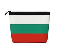 Beauty case con bandiera bulgara in stile canapa, impermeabile, organizer per cosmetici per articoli da toeletta da viaggio e per riporre tutti i giorni