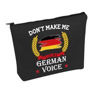 Beauty case con bandiera della Germania, con scritta "Don't Make Me Use My German Voice", idea regalo per amanti della Germania, Voce tedesca B